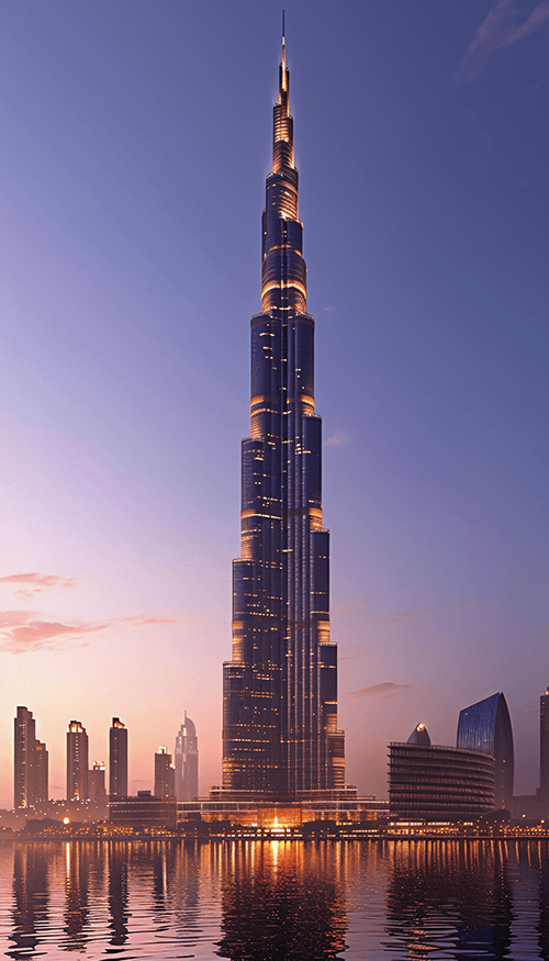 burj khalifa uitzicht, het hoogste gebouw ter wereld werd gebouwd door EMAAR