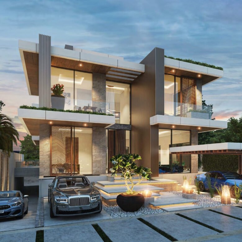 Damac Hills Villa von Vorne