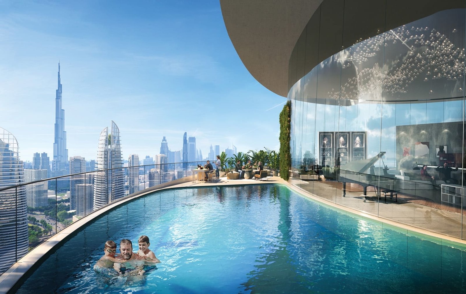 DAMAC Canal Crown Sky Pool