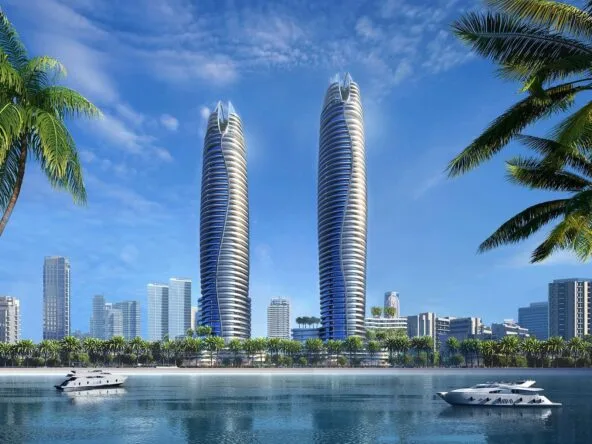 Canal Crown DAMAC ansicht der biden Türme