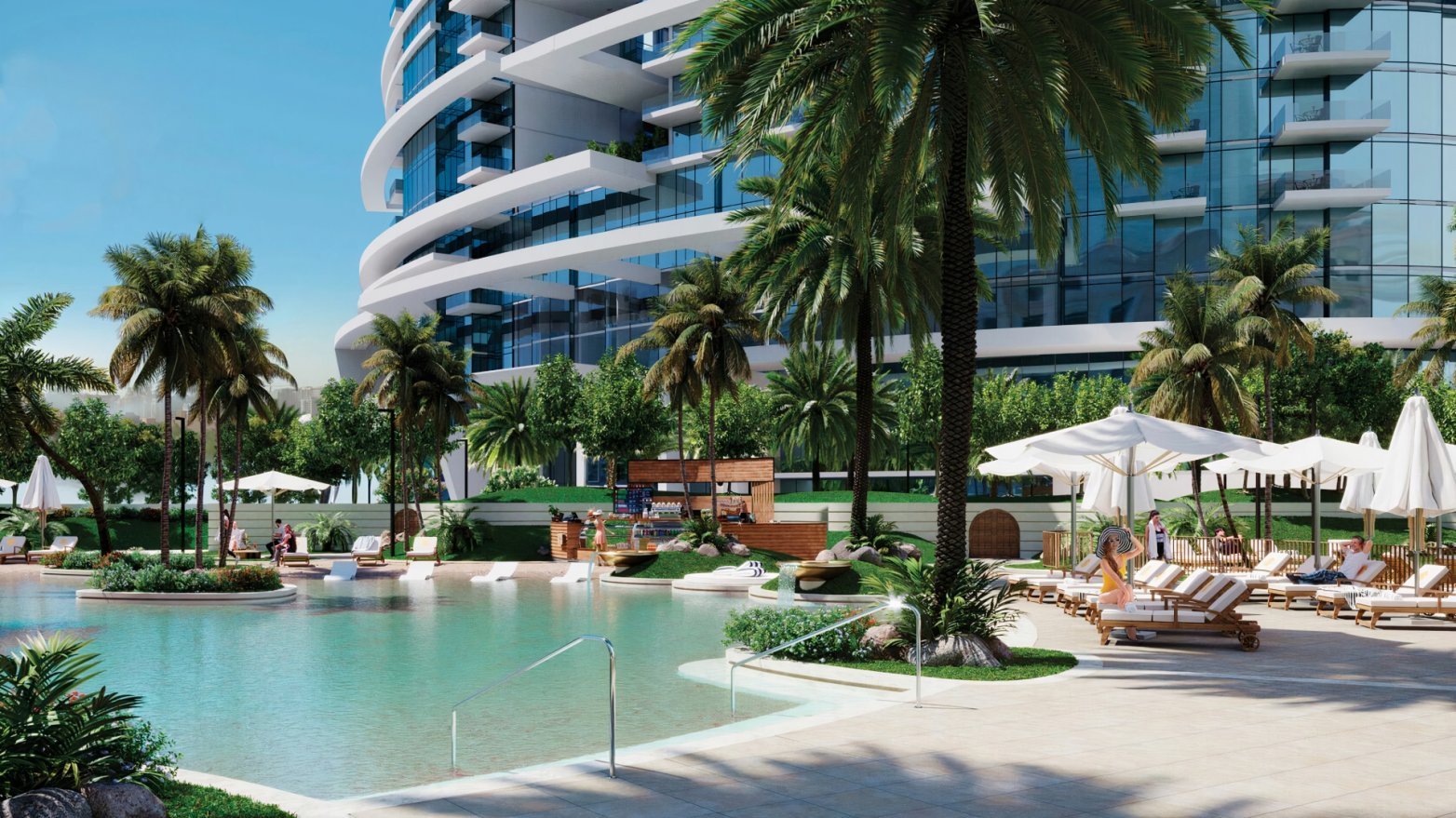 DAMAC Cavalli Couture pool draußen