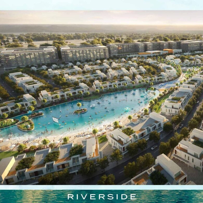 DAMAC Riverside blick auf die Lagoons