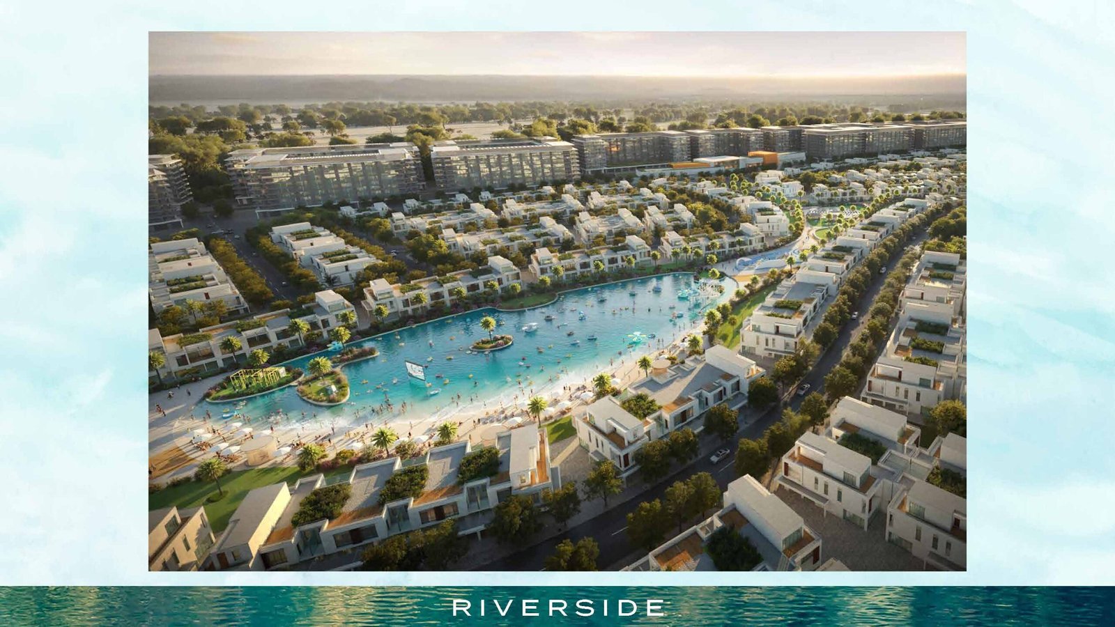 DAMAC Riverside blick auf die Lagoons