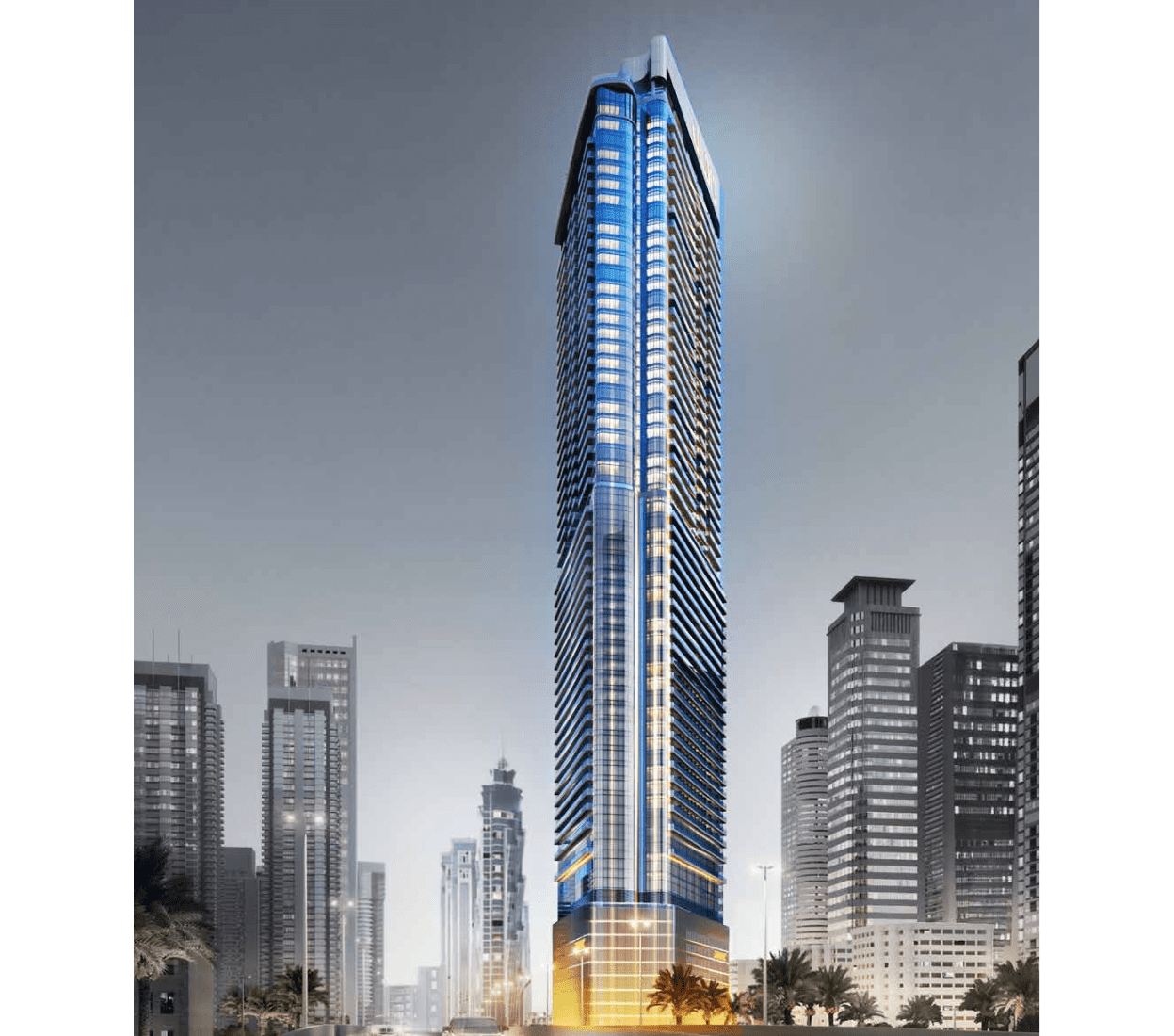 DAMAC Paramount Tower Ansicht von der Seite