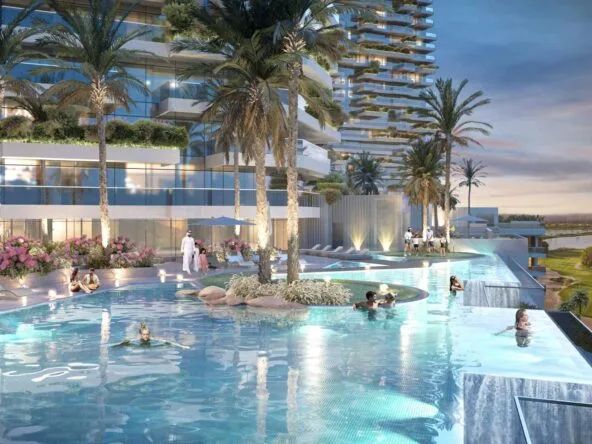 DAMAC Golf Greens 1 Infinity Pool wunderschön